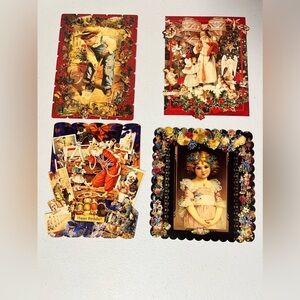 Lot of 4 Postcards Cynthia Hart’s Victorian Calendar 2005 New York Blank